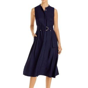 Karl Lagerfeld Belted Sleeveless Pockets Dress